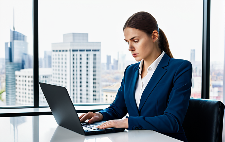 Compliance Professional in a Modern Office**

A professional compliance officer, fully clothed in a tailored business suit, working on a laptop in a brightly lit, modern office with glass walls and city views. The office environment is clean and organized. She is reviewing documents with a serious and focused expression. Perfect anatomy, correct proportions, natural pose, well-formed hands, proper finger count, natural body proportions. Safe for work, appropriate content, fully clothed, professional. Professional photography, high quality.

**